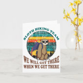 Das Sloth Wander Team wird bei uns ankommen Karte (Gelbe Blume)