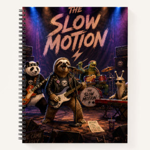 Das Slow-Motion-Lustige-Tier-Rockband-Notizbuch Notizblock