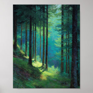 Das Smaragd-Sanktuarium: Himmlisches Licht bricht  Poster
