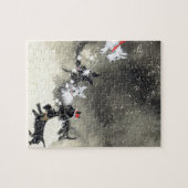 Das Snowfight der Scotties Puzzlespiel Puzzle (Horizontal)