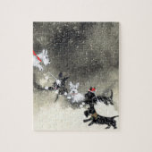 Das Snowfight der Scotties Puzzlespiel Puzzle (Vertikal)