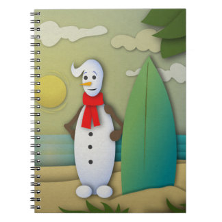 Das Snowman-Notebook im Sommer Notizblock