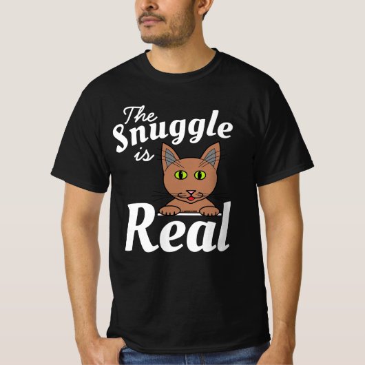 Das Snuggle ist ein echtes Niedliches Cat T-Shirt (Vorderseite)