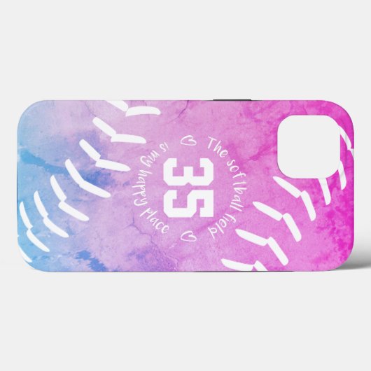 das Softballfeld ist mein glücklicher Ort Case-Mate iPhone Hülle (Rückseite (Horizontal))