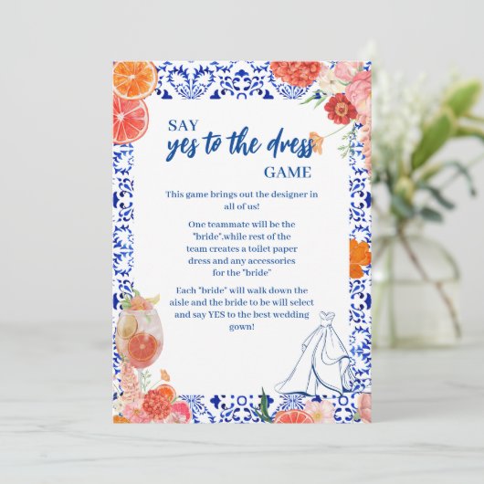 Das sollte man auch mit Ja zur Kleiderspielkarte t Einladung (Stehend Vorderseite)