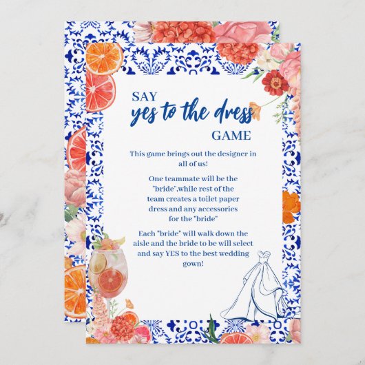 Das sollte man auch mit Ja zur Kleiderspielkarte t Einladung (Vorne/Hinten)