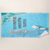 Das Sommerglück kommt in Wellen Strandtuch (Vorderseite)