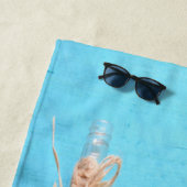 Das Sommerglück kommt in Wellen Strandtuch (Beispiel)