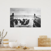 Das Sonnenbaden auf einem D-Day Bild Poster (Küche)