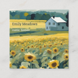 Das Sonnenblumenhaus Quadratische Visitenkarte