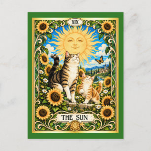 Das Sonnenkatzen Tarot - Freude und Überfluss Postkarte