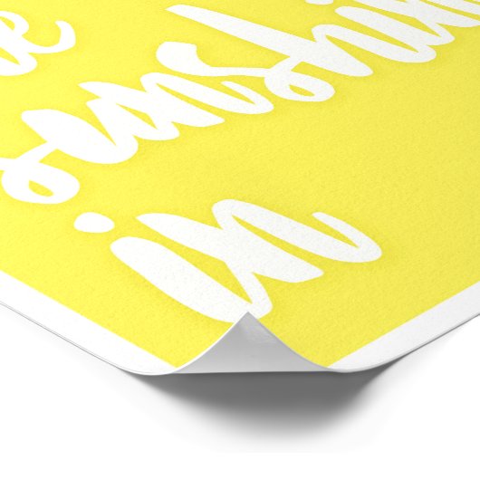 Das Sonnenlicht in gelbem Farbblock gelassen Poster (Ecke)