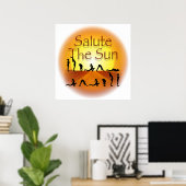 Das Sonnenplakat würdigen Poster (Heimbüro)