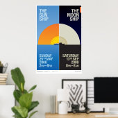 Das Sonnenschiff / das Mondschiff-Poster Poster (Heimbüro)