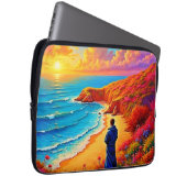 Das Sonnenset Beach Solitude Design Laptopschutzhülle (Vorne Rechts)
