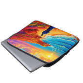 Das Sonnenset Beach Solitude Design Laptopschutzhülle (Vorne Knopf)