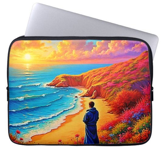 Das Sonnenset Beach Solitude Design Laptopschutzhülle (Vorderseite)