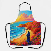 Das Sonnenset Beach Solitude Design Schürze (Vorderseite)