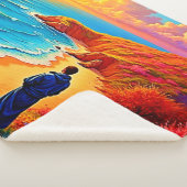 Das Sonnenset Beach Solitude Design Sherpadecke (3/4)