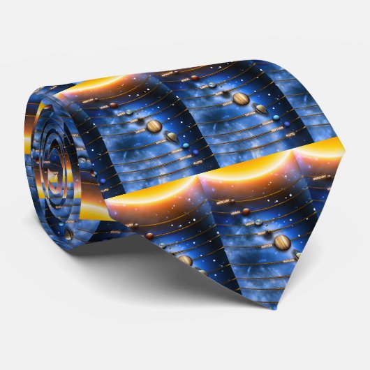 Das Sonnensystem Krawatte (Gerollt)