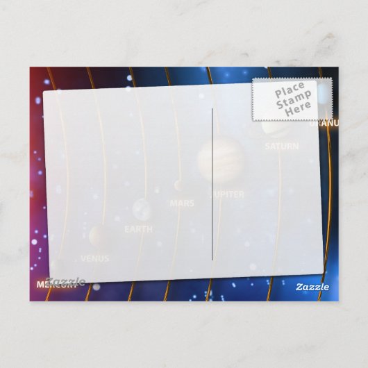 Das Sonnensystem Postkarte (Rückseite)