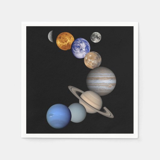 Das Sonnensystem Serviette (Vorderseite)