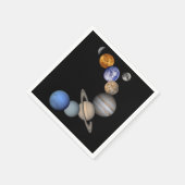 Das Sonnensystem Serviette (Ecke)