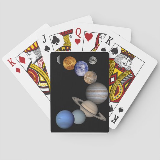 Das Sonnensystem umfasst unsere Planeten Spielkarten (Rückseite)