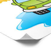 Das sonnige Auto in einem Panzer Poster (Ecke)