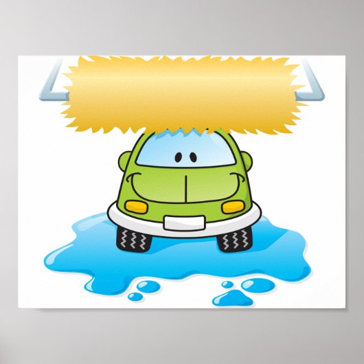 Das sonnige Auto in einem Panzer Poster (Vorne)