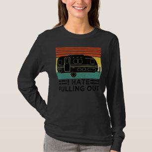 Das sonnige Camping, das ich hasse, das Retro-Reis T-Shirt