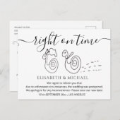 Das sonnige Ehepaar ändert das Datum Ankündigungspostkarte (Vorne/Hinten)