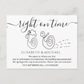 Das sonnige Ehepaar ändert das Datum Ankündigungspostkarte (Vorderseite)