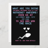 Das sonnige Geschlecht offenbart Party Einladung (Vorne/Hinten)