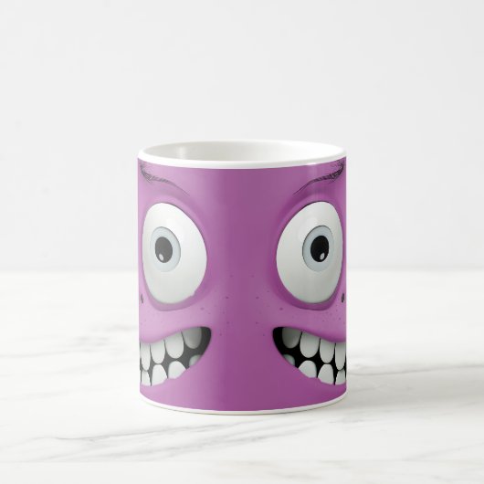 Das sonnige Gesicht des kleinen Jungen | Lila Hint Kaffeetasse (Mittel)