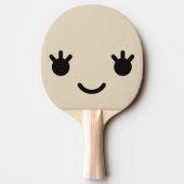 Das sonnige Gesicht. Emoji. Emoticon. Tischtennis Schläger (Rückseite)