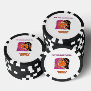 Das sonnige Gesicht Pokerchips