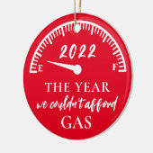 Das sonnige Jahr, in dem wir uns Gas 2022 nicht le Keramik Ornament (Links)