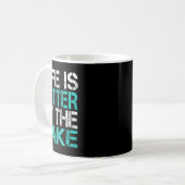 Das sonnige Leben am See Camping Summer Va Kaffeetasse (Vorderseite Links)