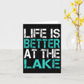 Das sonnige Leben am See Camping Summer Va Karte (Gelbe Blume)