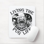 Das sonnige Leben im Mops Vintag Mousepad (Mit Mouse)