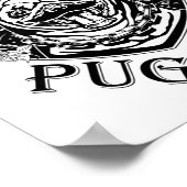 Das sonnige Leben im Mops Vintag Poster (Ecke)