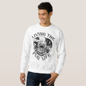 Das sonnige Leben im Mops Vintag Sweatshirt (Vorne ganz)