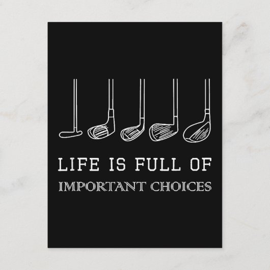 Das sonnige Leben ist voll von wichtigen Optionen  Begleitkarte (Rückseite)