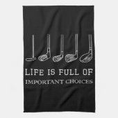 Das sonnige Leben ist voll von wichtigen Optionen  Geschirrtuch (Vertikal)
