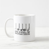 Das sonnige Leben ist voller wichtiger Golfclubs. Kaffeetasse (Links)