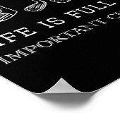 Das sonnige Leben ist voller wichtiger Golfclubs. Poster (Ecke)