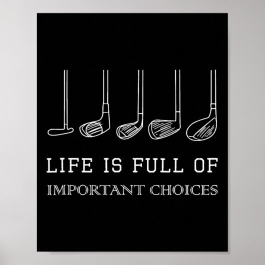 Das sonnige Leben ist voller wichtiger Golfclubs. Poster (Vorne)