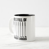 Das sonnige Leben ist voller wichtiger Möglichkeit Zweifarbige Tasse (Vorderseite Links)