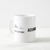 Das sonnige Mountainbike personalisiert für Radfah Kaffeetasse (Vorderseite Links)